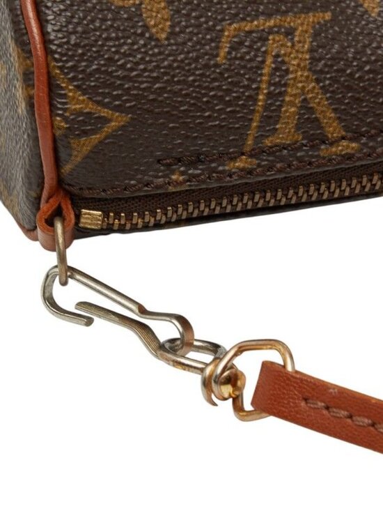 Louis Vuitton Monogram Papillon Handbag Pouch Brown Leather - Picture 6 of 7